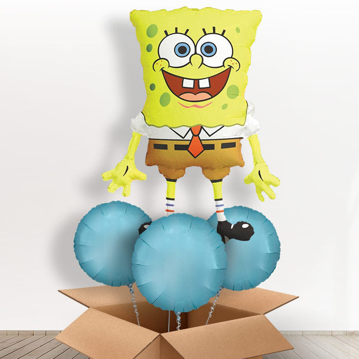 Giant Spongebob Helium Balloon in a Box - With 3 Themed Balloons | Party Save Smile