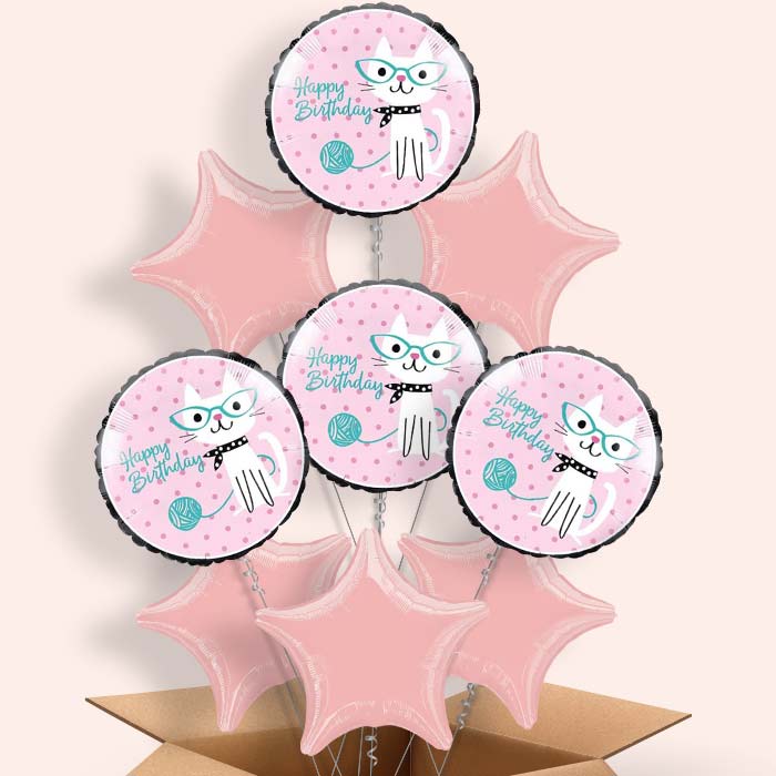 Purrfect Cat Balloon Delivery in a Box - 9 Balloon | Party Save Smile