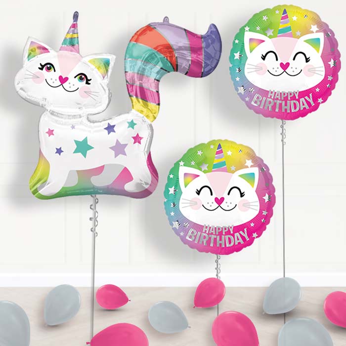 Giant Caticorn Helium Balloon Package Delivered - Package | Party Save Smile