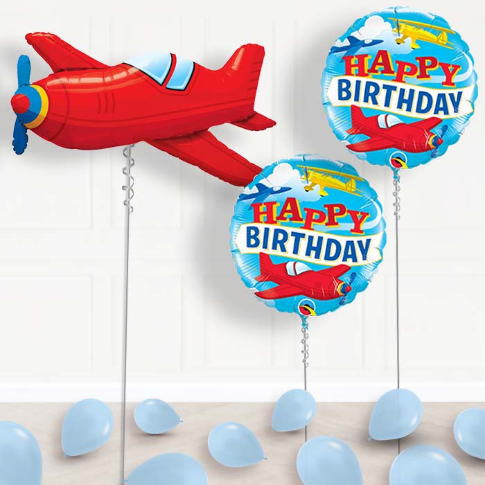 Jet Airplane Birthday Balloon Display in a Box - Package | Party Save Smile