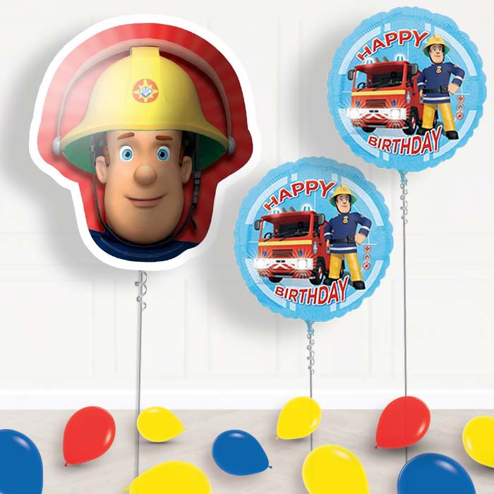 Inflated Fireman Sam Helium Balloon Package in a Box - Package | Party Save Smile