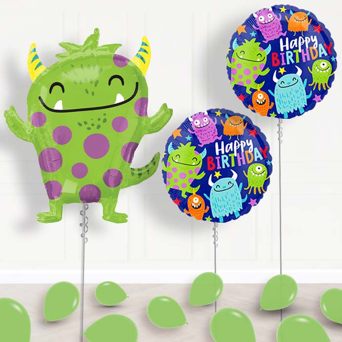 Green Monster Balloon Package Delivered - Package | Party Save Smile