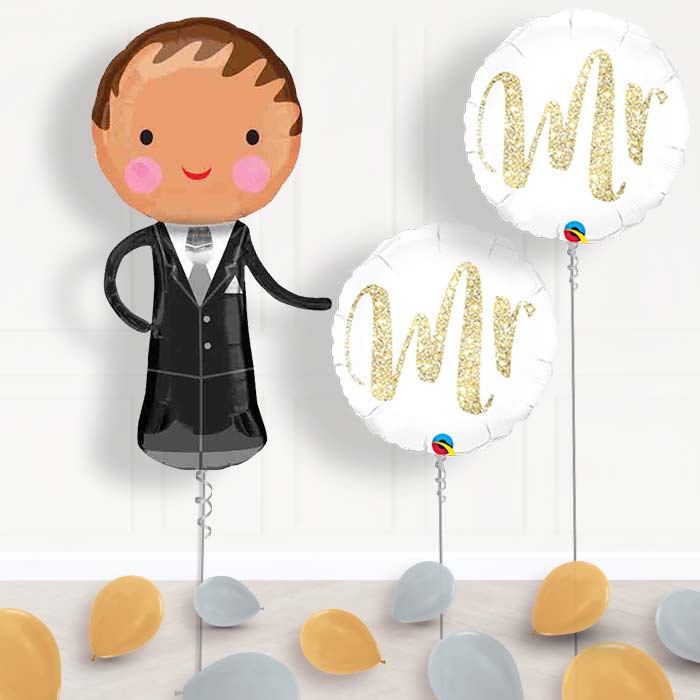 Groom Wedding Balloon Display Package - Package | Party Save Smile