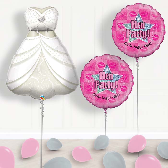 Inflated Hen Party Helium Balloon Package in a Box - Package | Party Save Smile
