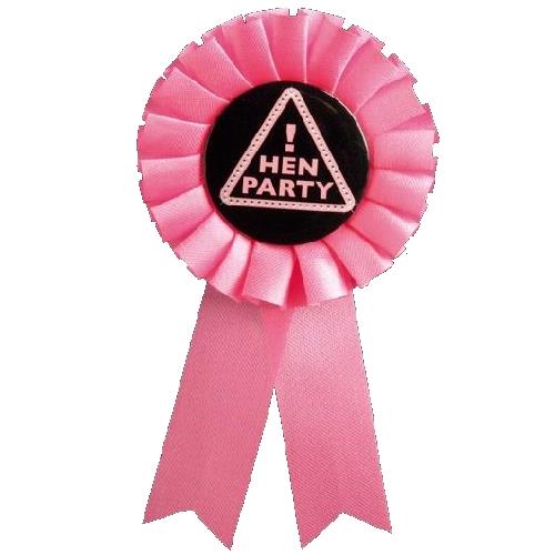 ! Black & Pink Hen Party Rosette Badges 15cm | Party Save Smile