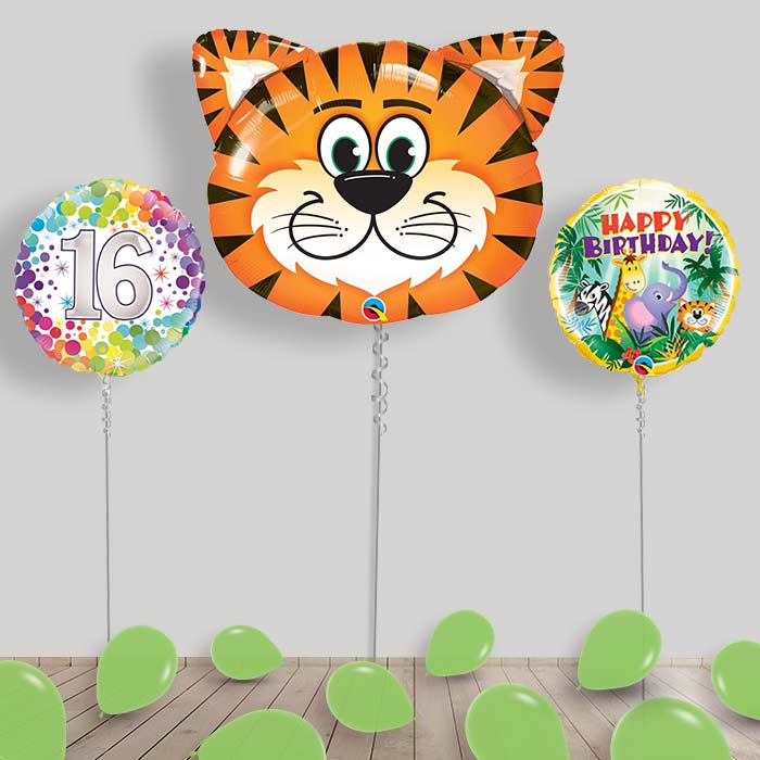 Jungle & Safari Helium Balloon Package Delivered - 16th Birthday | Party Save Smile