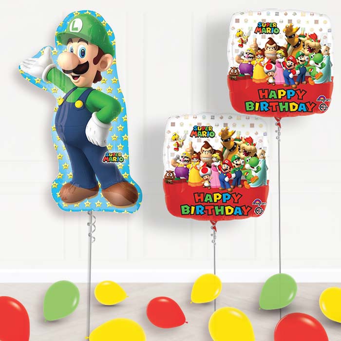Luigi Helium Balloon Display in a Box - Package | Party Save Smile
