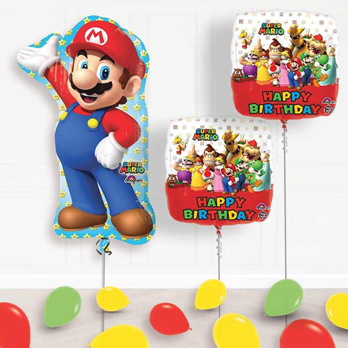 Mario Balloon Display in a Box Gift - Package | Party Save Smile