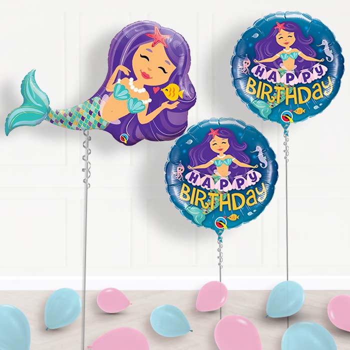 Mermaid Birthday Balloon Display in a Box - Package | Party Save Smile