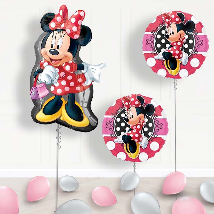 Giant Minnie Mouse Polka Dots Balloon Package Delivered - Balloon Package | Party Save Smile