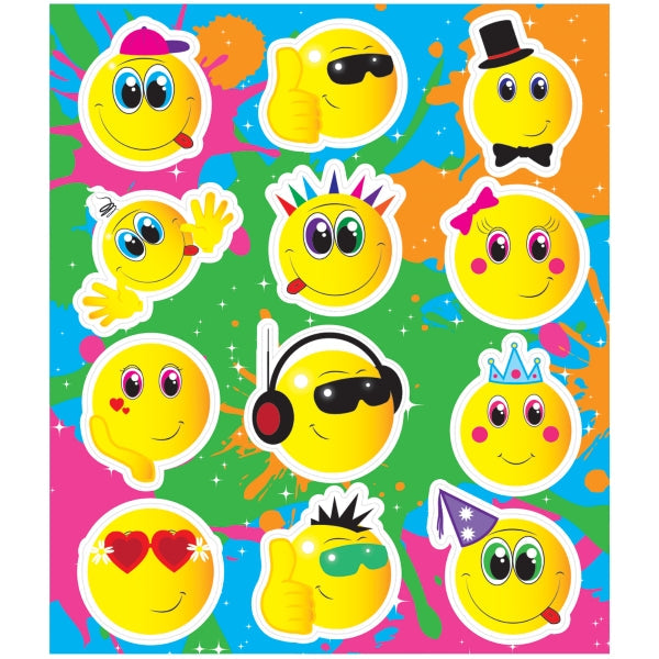 Smile Faces Party Bag Sticker Sheets | Party Save Smile