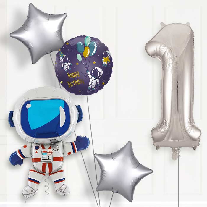 Astronaut 1st Birthday Helium Balloon Package