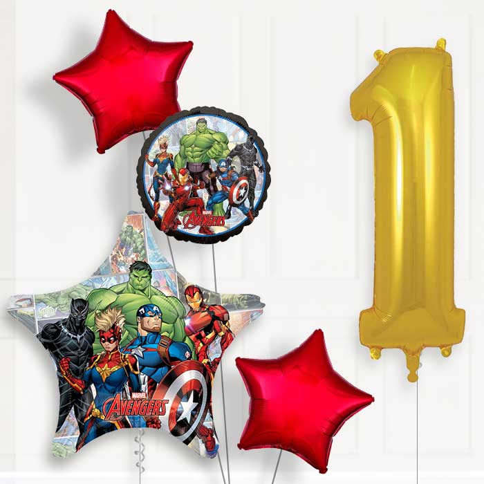 Avengers 1st Birthday Helium Balloon Package - 1st Birthday Balloon Package | Party Save Smile
