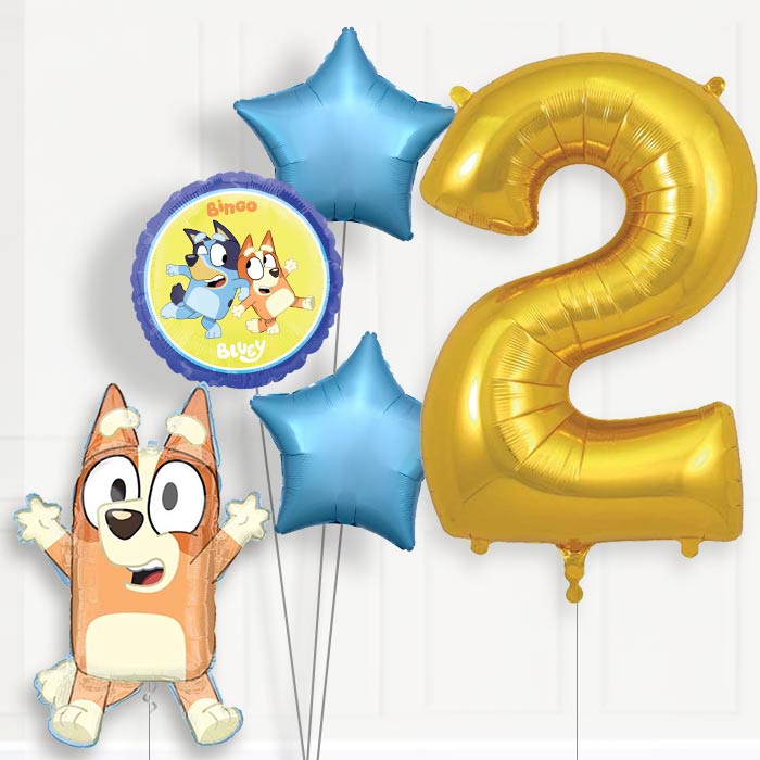 Bingo 2nd Birthday Helium Balloon Package - 2nd Birthday Balloon Package | Party Save Smile