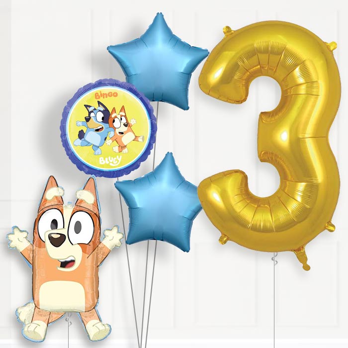Bingo 3rd Birthday Helium Balloon Package - 3rd Birthday Balloon Package | Party Save Smile