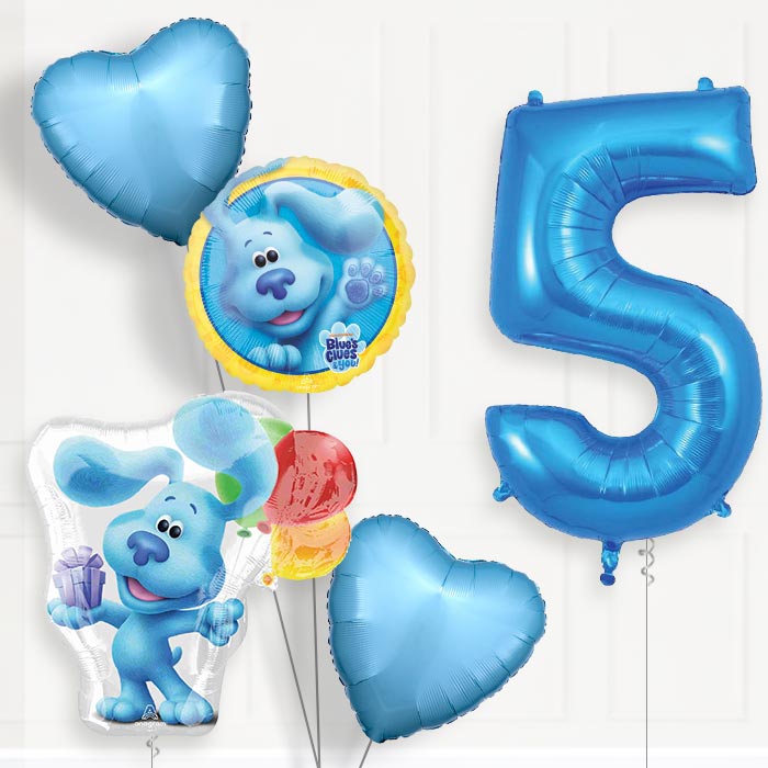 Blues Clues 5th Birthday Helium Balloon Package - 5th Birthday Balloon Package | Party Save Smile