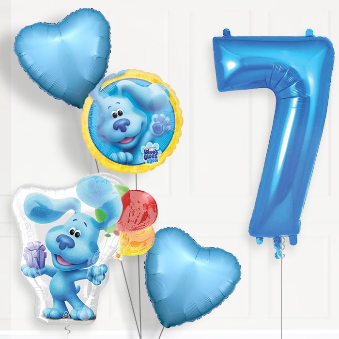 Blues Clues 7th Birthday Helium Balloon Package - 7th Birthday Balloon Package | Party Save Smile