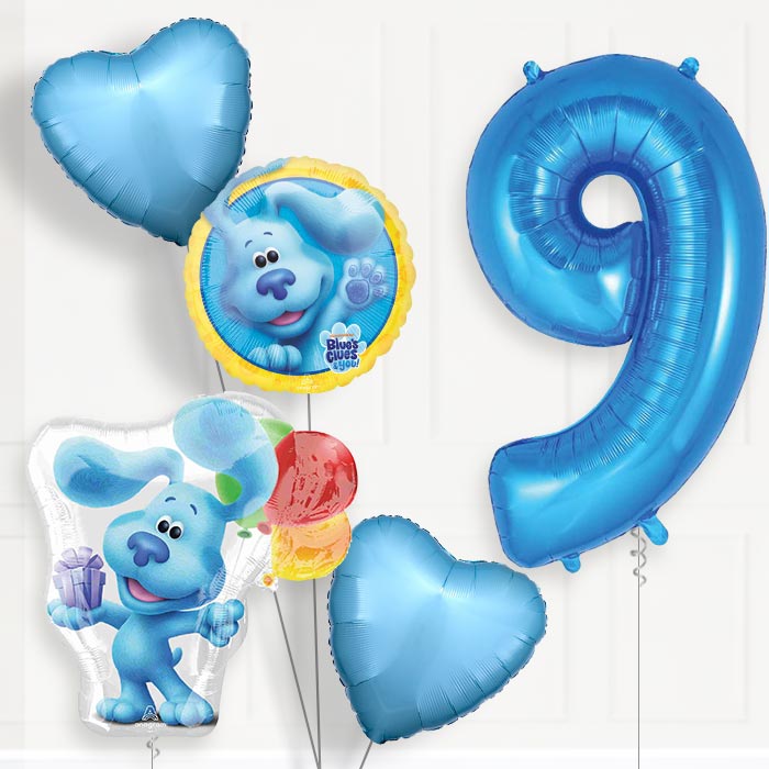 Blues Clues 9th Birthday Helium Balloon Package - 9th Birthday Balloon Package | Party Save Smile