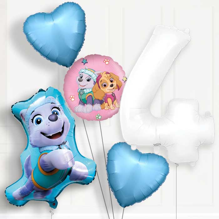Everest 4th Birthday Helium Balloon Package - 4th Birthday Balloon Package | Party Save Smile