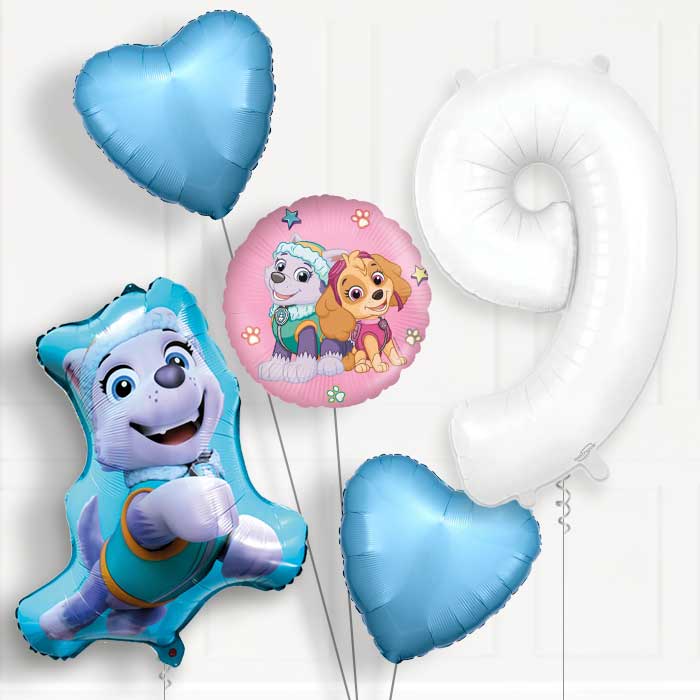 Everest 9th Birthday Helium Balloon Package - 9th Birthday Balloon Package | Party Save Smile