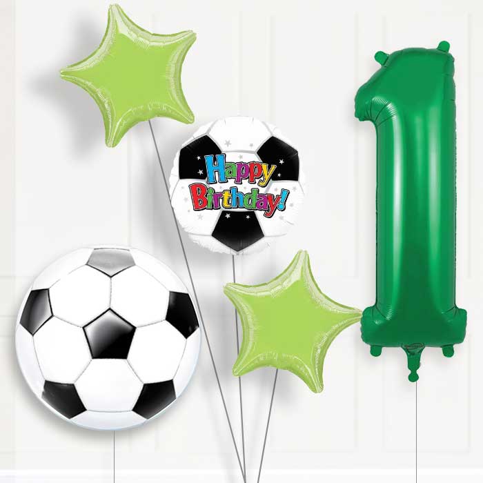 Football 1st Birthday Helium Balloon Package - 1st Birthday Balloon Package | Party Save Smile