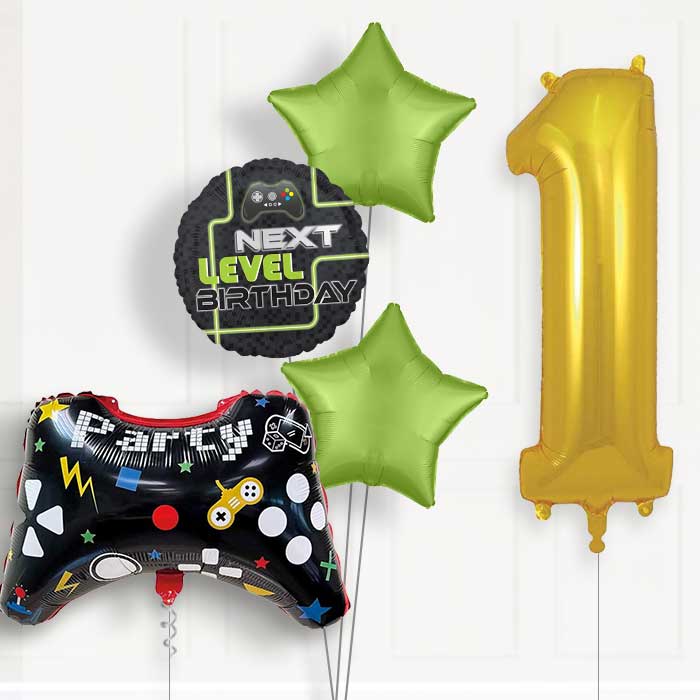 Game Controller 1st Birthday Helium Balloon Package - 1st Birthday Balloon Package | Party Save Smile