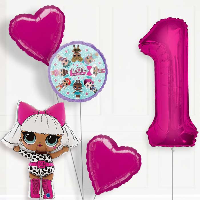 Lol Surprise 1st Birthday Helium Balloon Package