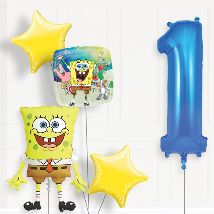 Spongebob 1st Birthday Helium Balloon Package - 1st Birthday Balloon Package | Party Save Smile