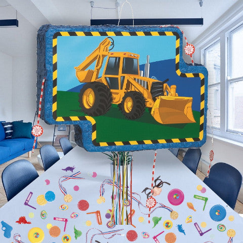 Construction Pull Pinata Party Kit with Favours and Confetti | Party Save Smile