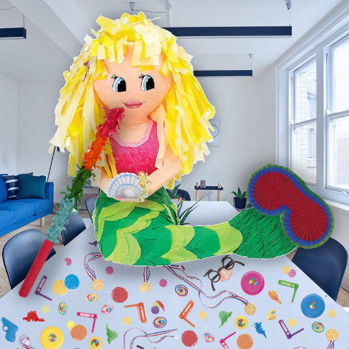 Mermaid Pinata Party Kit with Favours and Confetti | Party Save Smile