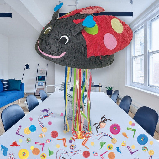 Ladybird Pull Pinata Party Kit with Favours and Confetti | Party Save Smile