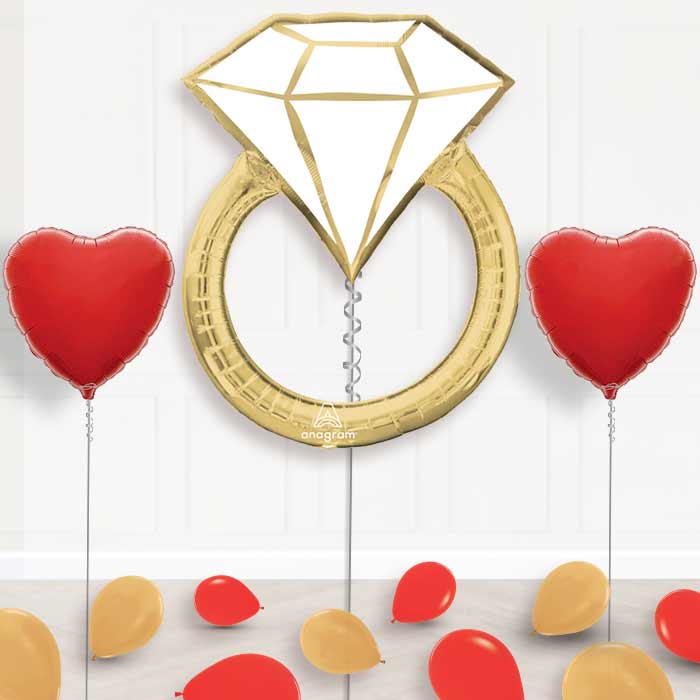 Inflated Proposal Helium Balloon Package in a Box - Package | Party Save Smile