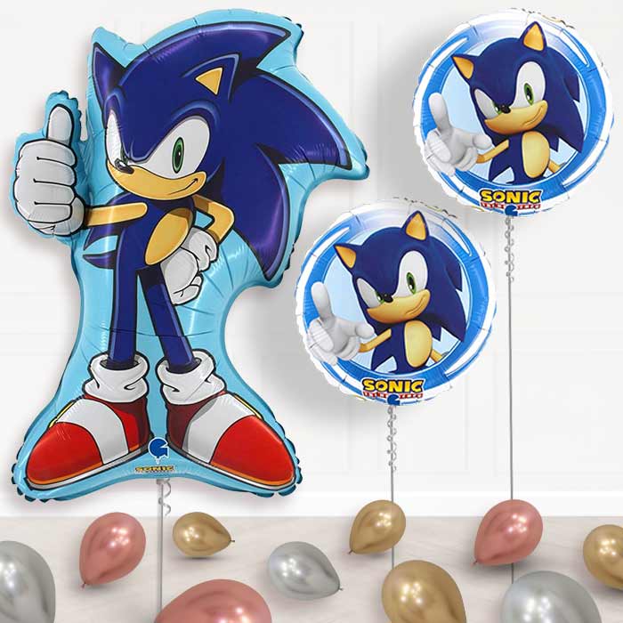 Sonic the Hedgehog Helium Balloon Display Package - Balloon Package | Party Save Smile