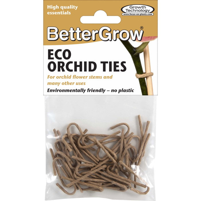 BetterGrow Brown Eco Orchid Tie Pack of 40 | Party Save Smile