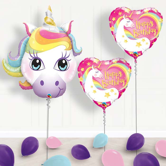 Unicorn Balloon Display in a Box Gift - Package | Party Save Smile