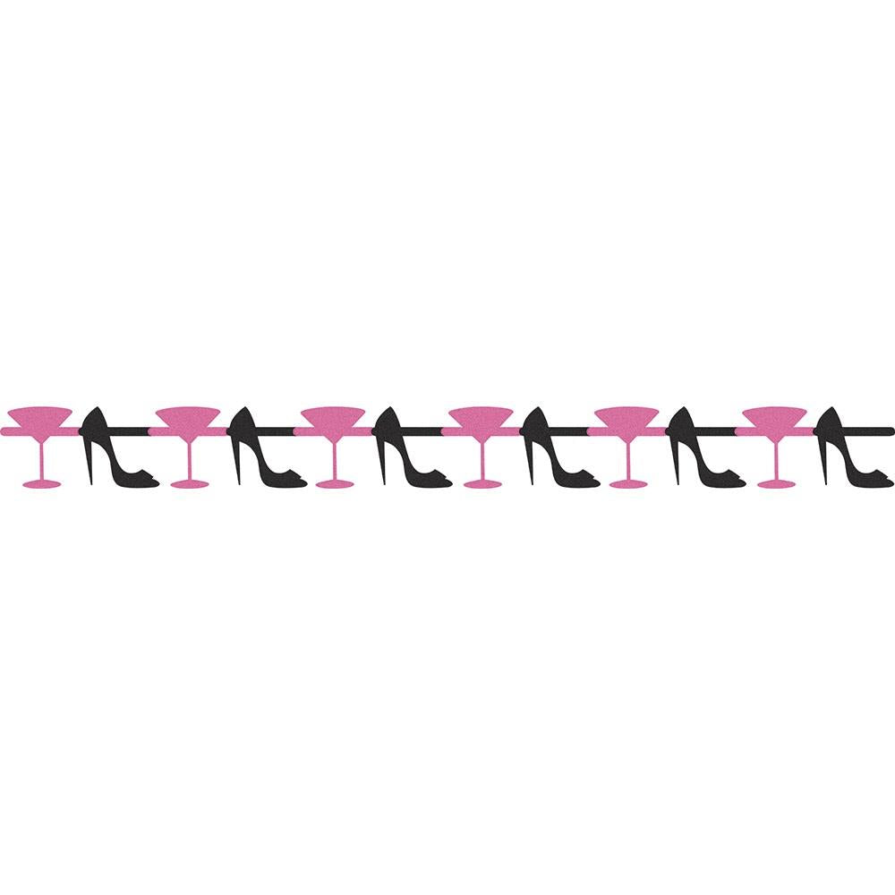 (Heels & Flute Glass Hen Party Banner 1.5 Metres | Party Save Smile