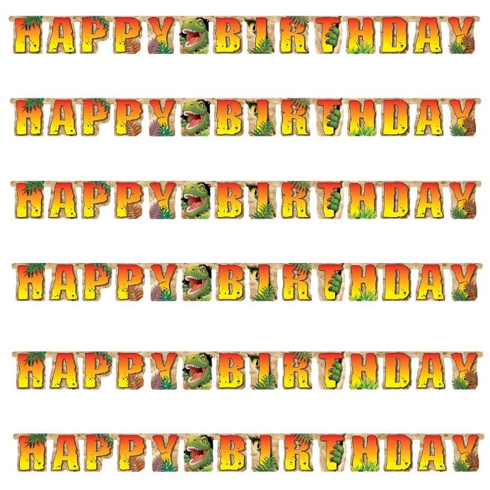 Dinosaur Blast Birthday Banner 2.2 Metres | Party Save Smile