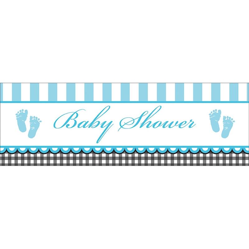 Blue Giant Baby Shower Banner 150 x 50cm | Party Save Smile
