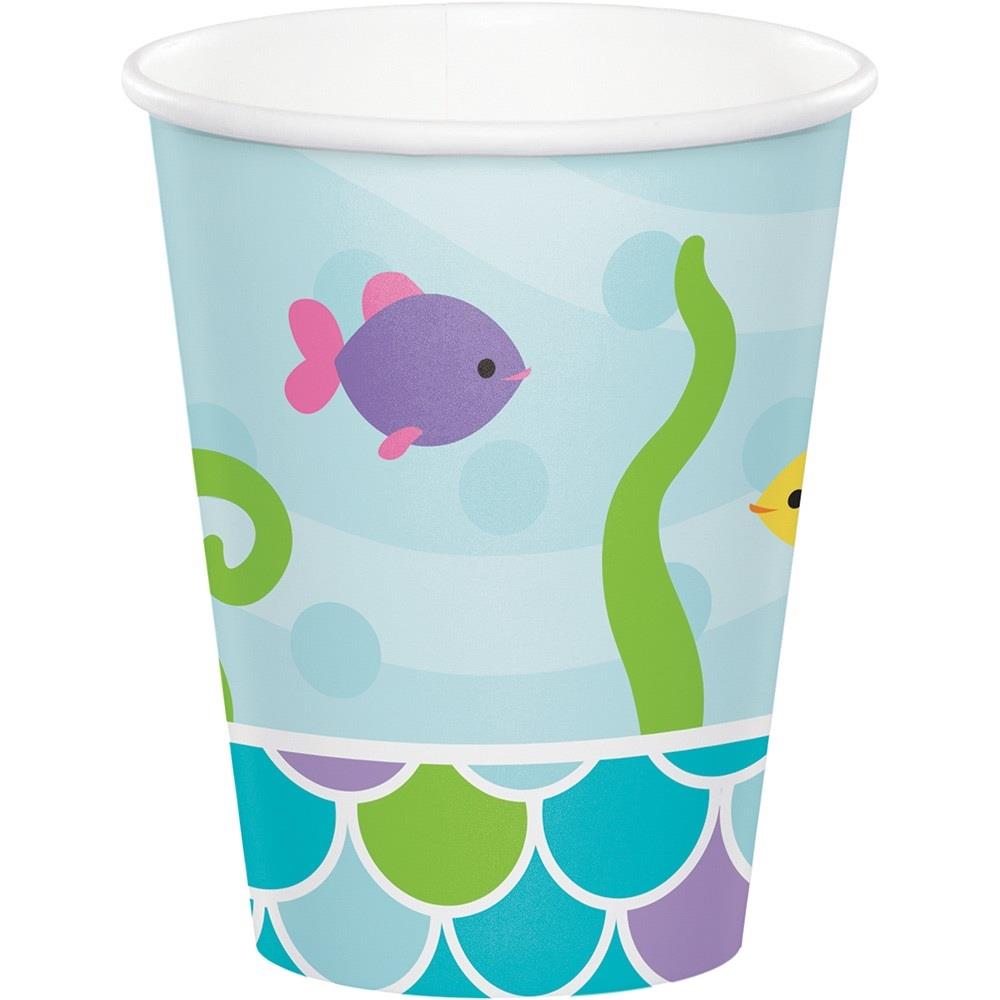 Mermaid Friends Paper Cups Pack of 8 | Party Save Smile