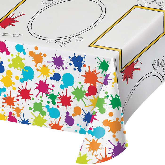 Art Arty Paint Paper Party Tablecover Tablecloth | Party Save Smile