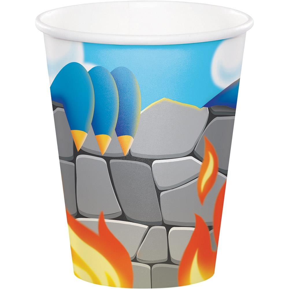 Dragon Paper Party Cups Pack of 8 | Party Save Smile
