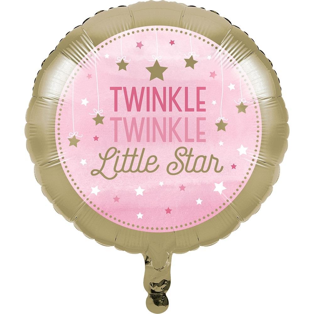 Pink Twinkle Little Star Foil Balloon 18 Inch | Party Save Smile