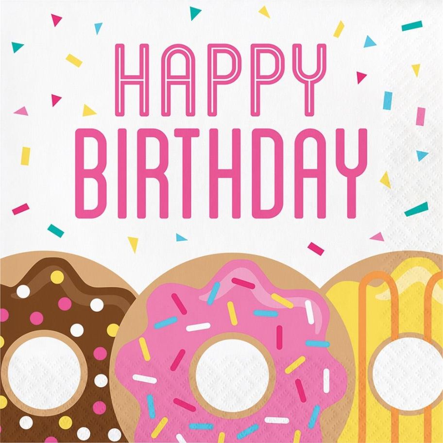 Doughnut Birthday Party Pack: Tableware & Decoration Kit