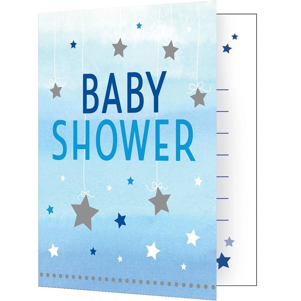 Blue Star Baby Shower Invitations Pack of 8 Invites | Party Save Smile