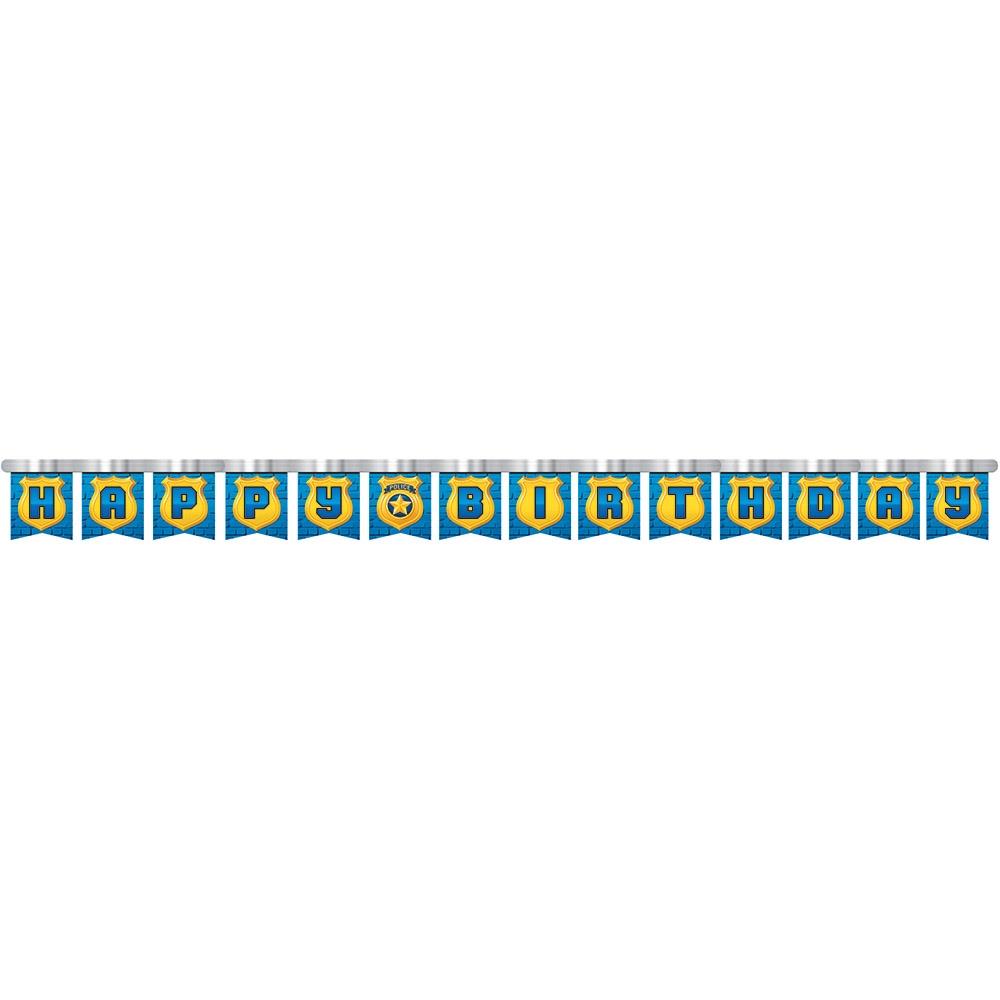 Police Birthday Banner 2 metres | Party Save Smile