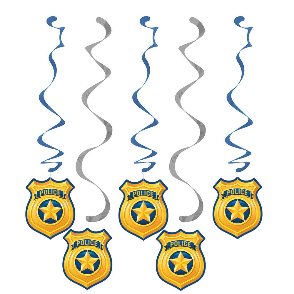 Police Party Hanging Decorations Pack of 5 | Party Save Smile