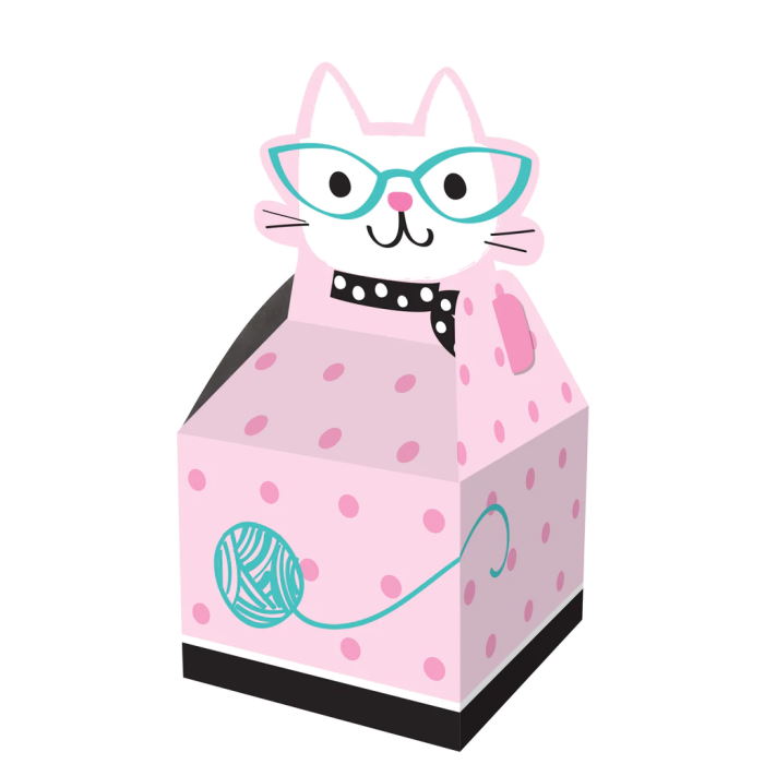 Purrfect Cat Party Favour Treat Box Pack of 8 | Party Save Smile