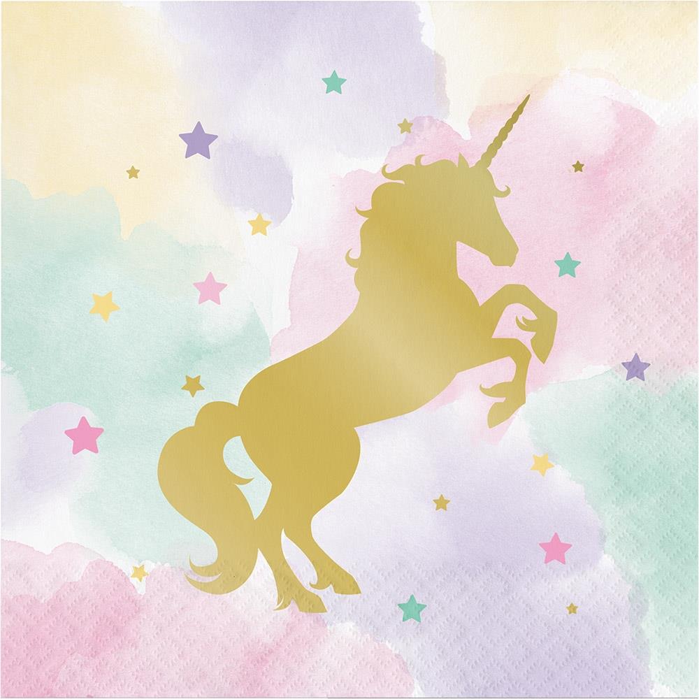 Pastel Unicorn Napkins Pack of 16 | Party Save Smile