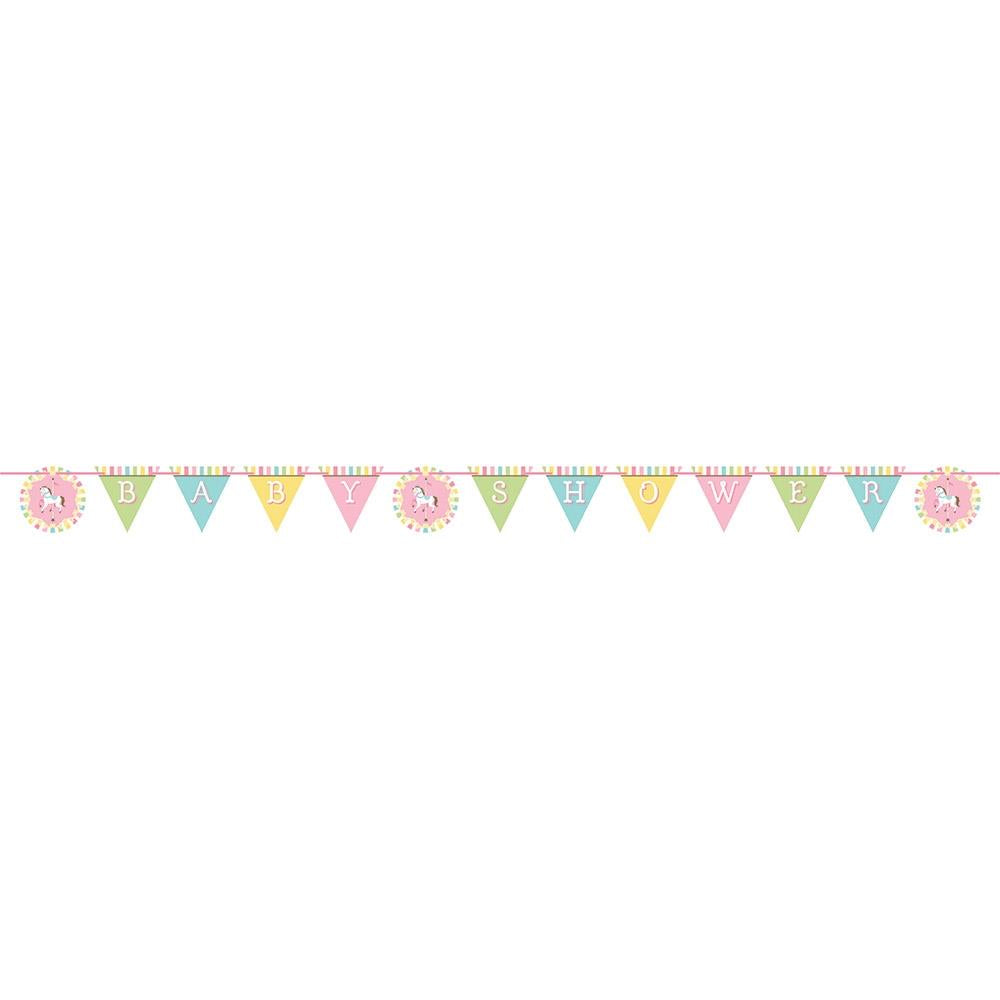 Carousel Baby Shower Banner 2 Metres | Party Save Smile