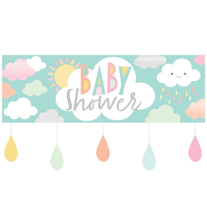 Sunshine Baby Shower Giant Banner 150 x 50cm | Party Save Smile
